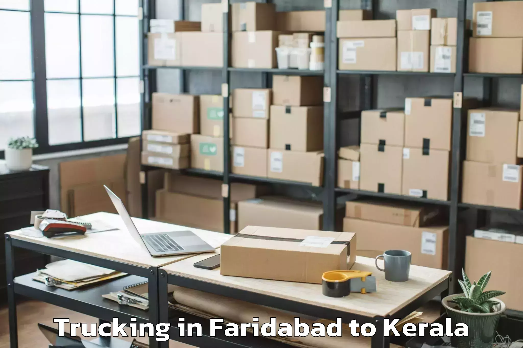 Professional Faridabad to Shoranur Trucking